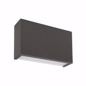 Linea light applique led box grigio cemento 14w 3000k