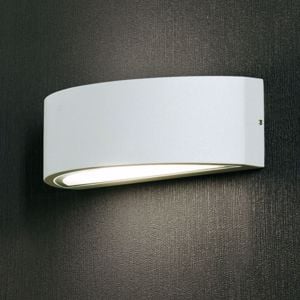 Picture of Modern wall light white curved lamp for outdoor and terraces 