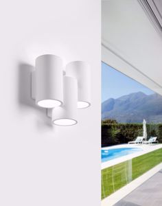 Picture of Applique di gesso bianca per interni tubolare design moderna