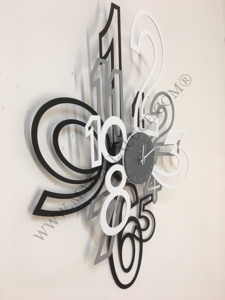 Arti e mestieri mimic big wall clock black/aluminium/white