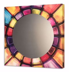 Picture of Specchio da parete quadrato multicolr 60x60 per soggiorno moderno