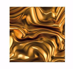 Picture of Quadro astratto moderno 3d onde d''oro per soggiorno stampa su tela 100x100