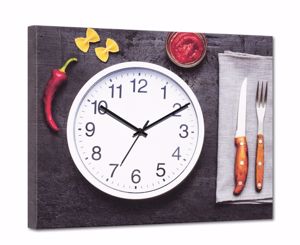 Picture of Quadro orologio da parete per cucina 50x40cm