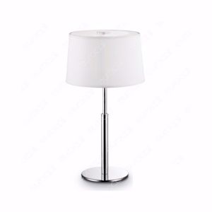 Picture of Bedside table lamp chrome and white pvc shade