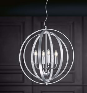 Picture of Lampadario elegante contemporaneo cerchi cromo con cristalli per salone