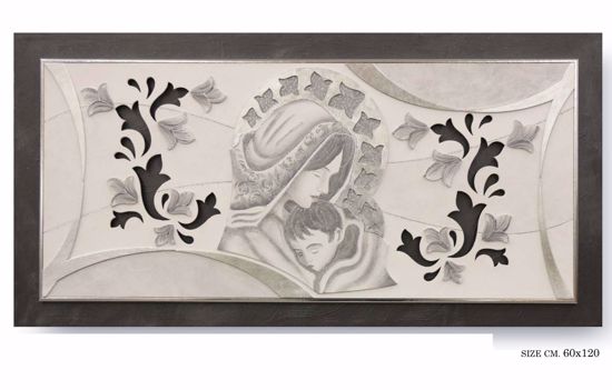 Picture of Artitalia contemporary art above bed 120x60 anthracite grey with glitter and silver leaf decorations