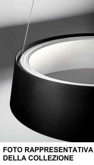 Ma&de oxygen led suspension light ø56cm modern design white lampshade