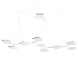 Picture of Stilnovo quad lampadario led 91w bianco design moderno per ufficio