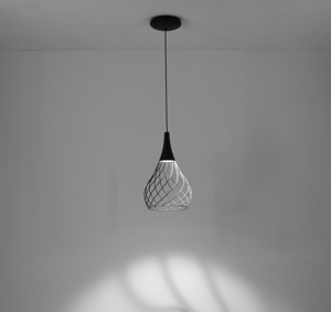 Picture of Ma&de mongolfier p1 led suspension light 26cm black openwork modern design
