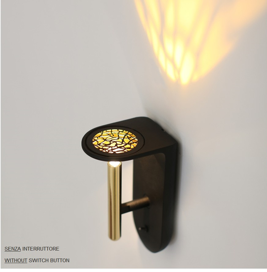 Picture of Modern led wall light black and gold design 2nights collection