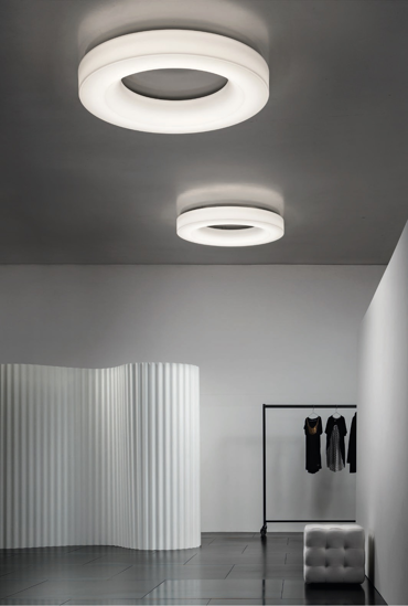 Picture of Ma&de saturn s led ceiling light modern design ring-shaped white polyethylene