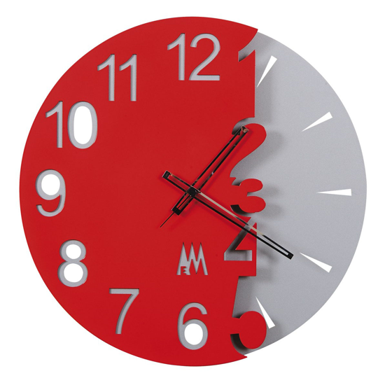 Picture of Arti e mestieri full moon wall clock modern design red