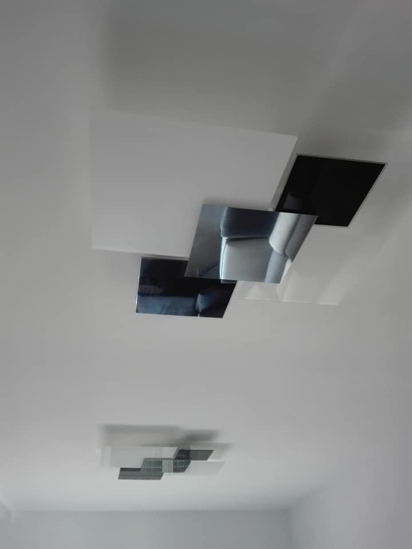 Top light shadow ceiling lamp 91cm black and white