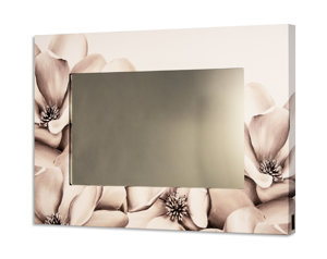 Picture of Specchio da parete rettangolare per camera da letto 80x60 floreale