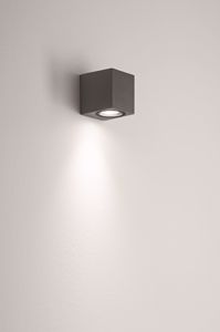 Outdoor cube wall light anthracite one light gu10