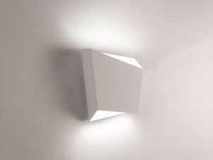 Applique design moderna bianco sagomato luce biemissione