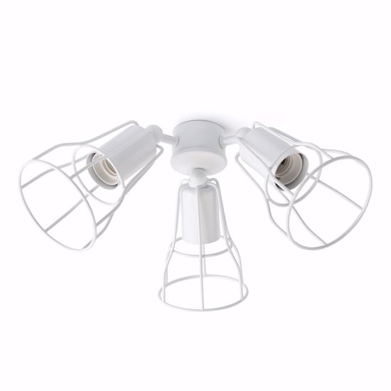 Picture of White kit of light 3xe27 for ceiling fans 33712