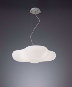 Picture of Mantra eos suspension lamp cloud in white plastic material 50cm