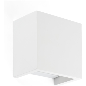 Picture of Cube wall light in white plastic modern squared shape