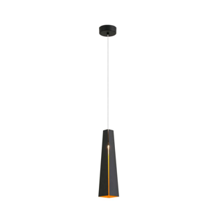 Faro pluma suspension led 6w black and gold cone