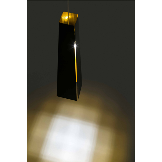 Picture of Faro pluma suspension led 6w black and gold cone