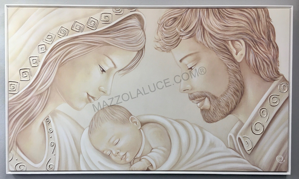 Picture of Quadro capoletto classico sacra famiglia 122x72 con cornice capezzale decorato