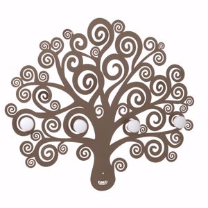 Picture of Appendiabiti da parete moderno albero della vita bronzo