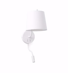 Picture of Faro berni white reading wall lamp with switch