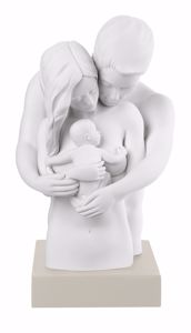 Picture of Soprammobile moderno scultura famiglia regalo nascita nocciola