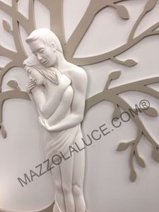 Picture of Capezzale love innamorati capoletto 48x70 nocciola albero della vita verticale