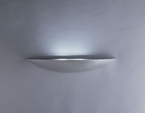 Picture of Applique di gesso moerna foglia argento 39cm curva