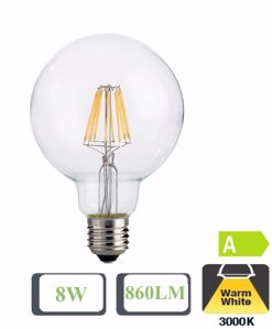 Picture of Ideal lux led bulb e27 8w globe filament d120 transparent
