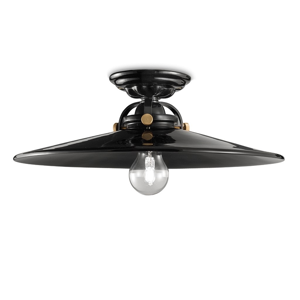 Picture of Rustic black ceiling light ø42 handmade ceramic for kitchen