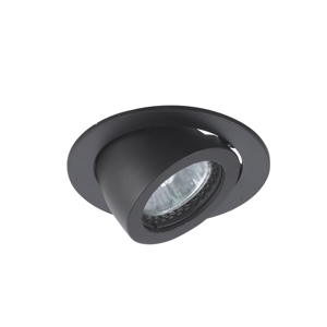 Faretto nero rotondo luce orientabile da incasso soffitto cartongesso gu10 220v