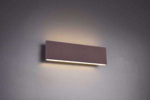 Picture of Wall lamp rectangular led 12w 3000k dimmable modern design brown corten