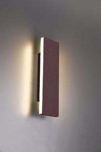 Wall lamp rectangular led 12w 3000k dimmable modern design brown corten