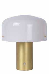 Picture of Lampada da tavolo design moderna oro vetro bianco touch dimmer