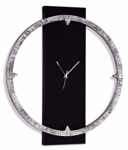 Picture of Grande orologio da parete per soggiorno decorativo design nero argento