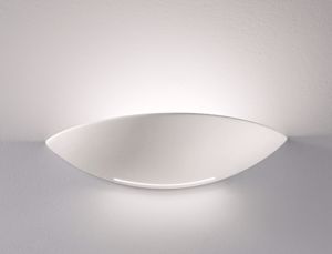 Isyluce plaster wall light in white ceramic 36cm can be decorated