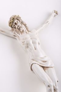 Picture of Crocifisso cristo da parete 22x16 avorio corona di spine oro promozione