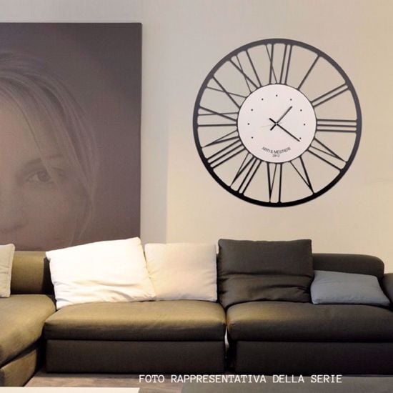 Arti e mestieri great big wall clock ø120 beige