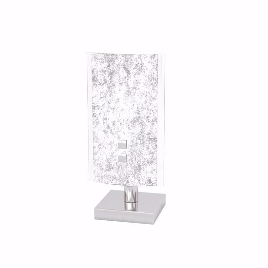 Top light shadow bedside lamp glass with silver leaf decoration