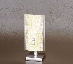 Picture of Top light shadow  bedside lamp glass with gold leaf decoration