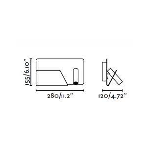 Show details for Faro suau wall bedside lamp led adjustable shelf and usb left Picture of Faro suau wall bedside lamp led adjustable shelf and usb left