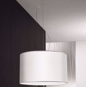 Picture of Antea luce zuna pendant lamp ø40 fabric periwinkle grey