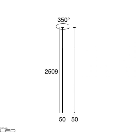 Picture of Linea light ma&de xilema hanging ceiling lamp led white 250cm