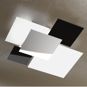 Top light shadow ceiling lamp 71cm white and black