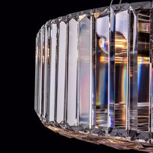 Lampadario cilindro di vetri cristallo per salotto stile contemporaneo