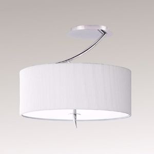 Mantra eve chrome - off white semiceiling 2-light lamp contemporary design