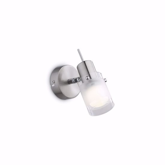 Picture of Ideal lux elis ap1 chromed wall lamp and glass diffuser